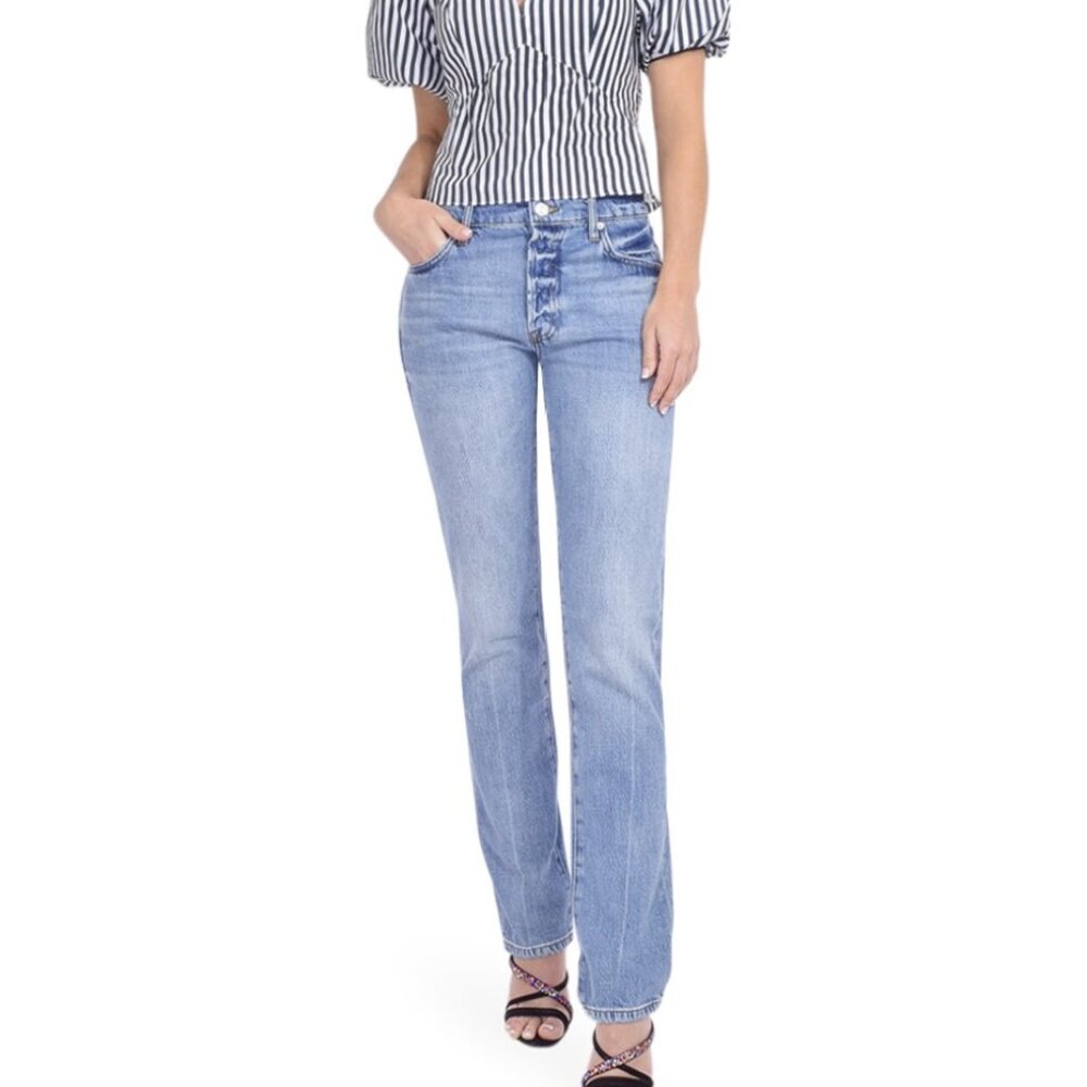 Le Slouch Frame Mid-rise Straight Jeans